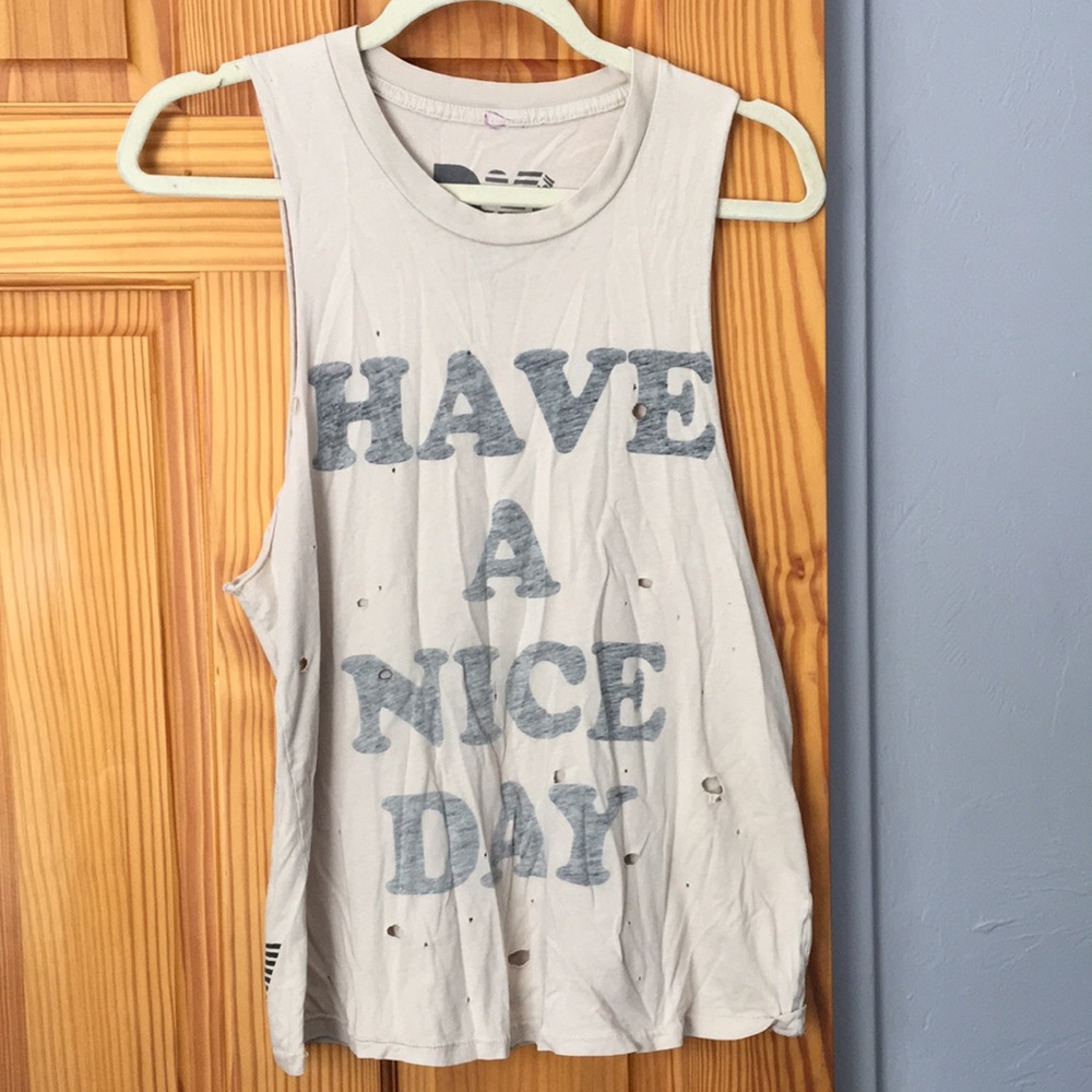 Rebel Yell distressed tank top, size XS